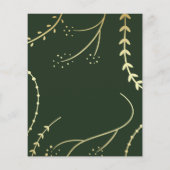 バジェットダークグリーン&金ゴールドリーフブライダルシャワー (裏面)