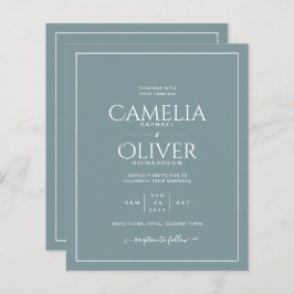 バジェットダークセージ緑のモノクローム結婚ズ