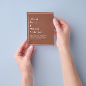 バジェットダークテラコッタモノクロ結婚ズ チラシ (手)