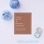 バジェットダークテラコッタモノクロ結婚ズ チラシ (シングル)