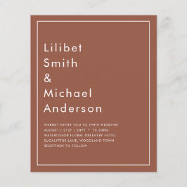 バジェットダークテラコッタモノクロ結婚ズ チラシ