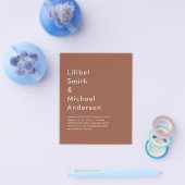 バジェットダークテラコッタモノクロ結婚ズ チラシ (シングル)