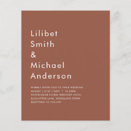 バジェットダークテラコッタモノクロ結婚ズ チラシ