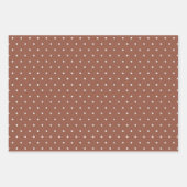 バジェットダークテラコッタモノクロ結婚ズ ラッピングペーパーシート (正面3)