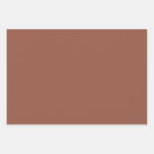 バジェットダークテラコッタモノクロ結婚ズ ラッピングペーパーシート (正面)