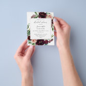 バジェットダークバーガンディ&ピンクフローラブライダルシャワーS チラシ (手)