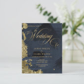 バジェットダークブルー、金ゴールドパインターリー結婚ズの招待 (スタンド正面)