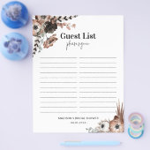 バジェットダーク花模様ブライダルシャワーゲストハウス チラシ (シングル)