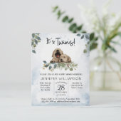 バジェットツインズパピーベイビーシャワー招待状 (スタンド正面)