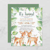 バジェットツインズフォレストウッドランドフローラベビーシャワー (正面/裏面)