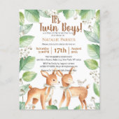 バジェットツインボーイズウッドランドセージフローラベビーシャワー チラシ (正面)