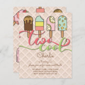 バジェットツポスカッコいいシクル誕生日招待状 (正面/裏面)