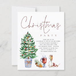 バジェットツリードリンクスクリプトクリスマスパーティー招待状