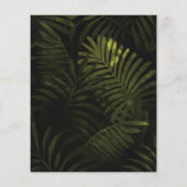 バジェットツーワイルド金ゴールドジャングル誕生日招待状 (裏面)