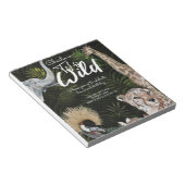 バジェットツーワイルド金ゴールドジャングル誕生日招待状 ノートパッド (アングル)