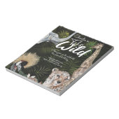 バジェットツーワイルド金ゴールドジャングル誕生日招待状 ノートパッド (回転)