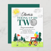 バジェットティーイング2人のゴルフボーイゴルフ2nd誕生日 (正面/裏面)