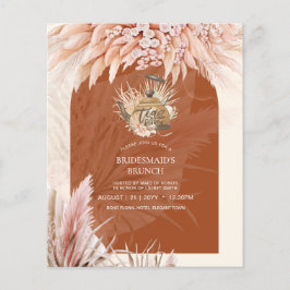 バジェットティーパーティーブライダルシャワーパンパスグラス チラシ