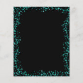 バジェットティール（緑がかった色）グリーンブラックグリッターバルーン誕生日 チラシ (裏面)