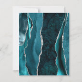 バジェットティール(緑がかった色)ブルーシルバーアゲ結婚ート (裏面)