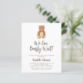 バジェットテディベアベビーシャワー招待状 (スタンド正面)