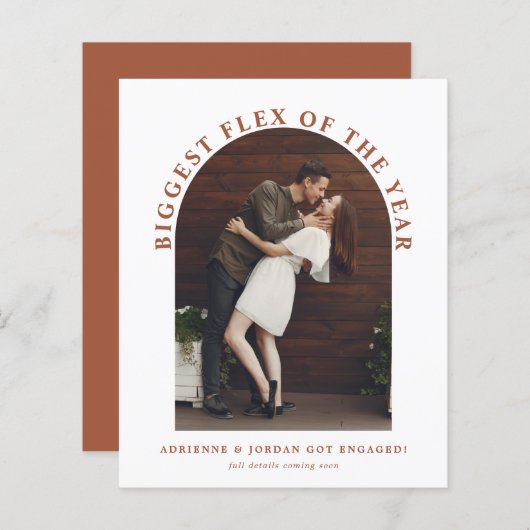 バジェットテラコッタアーチフォト婚約 (正面/裏面)