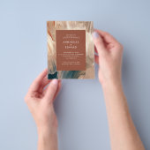 バジェットテラコッタティール（緑がかった色）パイスタイリッシュンツ結婚ス チラシ (手)