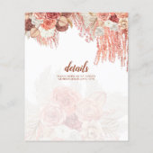 バジェットテラコッタバラパンパスグラス結婚フローラ (裏面)