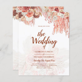 バジェットテラコッタバラパンパスグラス結婚フローラ