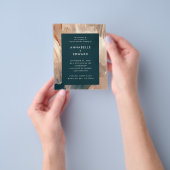 バジェットテラコッタパインターリー結婚式招待状 チラシ (手)