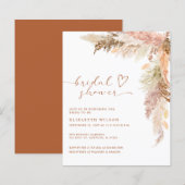 バジェットテラコッタパンパスグラスブライダルシャワー (正面/裏面)