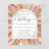 バジェットテラコッタパンパスグラス結婚トロピカル (正面)