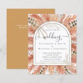 バジェットテラコッタパンパスグラス結婚トロピカル