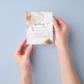 バジェットテラコッタパンパスグラス結婚トロピカル チラシ (手)