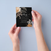 バジェットテラコッタパンパスグラス結婚トロピカル チラシ (手)