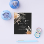 バジェットテラコッタパンパスグラス結婚トロピカル チラシ (シングル)