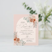 バジェットテラコッタパンパスブライダルシャワー招待 (スタンド正面)