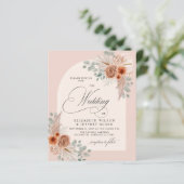 バジェットテラコッタパンパス結婚式招待状 (スタンド正面)