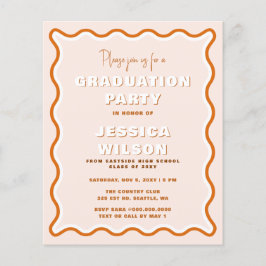 バジェットテラコッタフォト卒業招待状