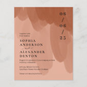 バジェットテラコッタフォト結婚式招待状フライヤー チラシ (正面)