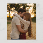 バジェットテラコッタフォト結婚式招待状 (裏面)