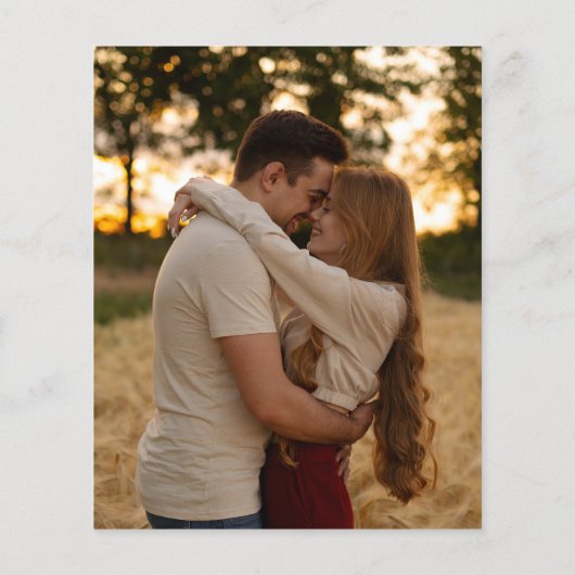 バジェットテラコッタフォト結婚式招待状 (裏面)