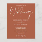 バジェットテラコッタフォト結婚式招待状 (正面)