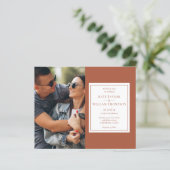 バジェットテラコッタフォト結婚式招待状 (スタンド正面)