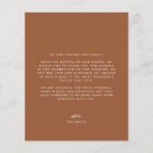 バジェットテラコッタフォールウェディングフォトサンキューカード チラシ (裏面)