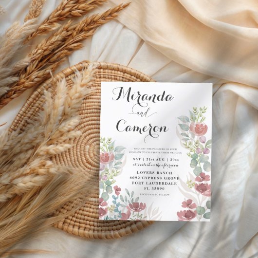 バジェットテラコッタフローラウォーター結婚カラー