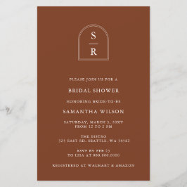 バジェットテラコッタブライダルシャワー招待