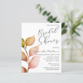 バジェットテラコッタブロージブライダルシャワー招待 (スタンド正面)