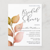 バジェットテラコッタブロージブライダルシャワー招待 (正面)