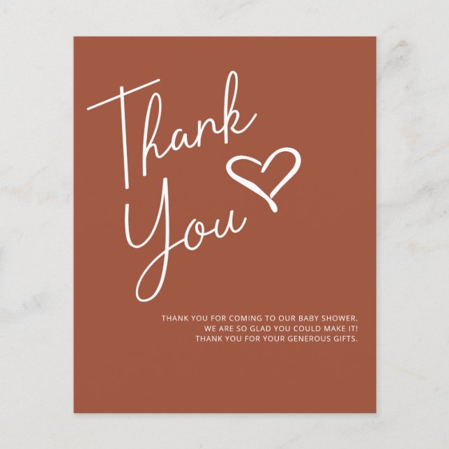 バジェットテラコッタベビーシャワーありがとう (正面)